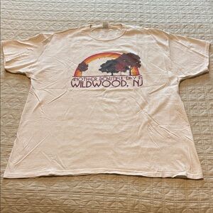 Fruit of the Loom Adult 2XL Cream Wildwood, NJ Short Sleeve Tee